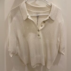 A New Day Cream Button-Up Blouse